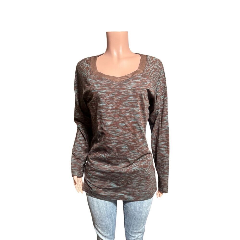 Pulp women long sleeve square neck multiple colors tee t-shirt M